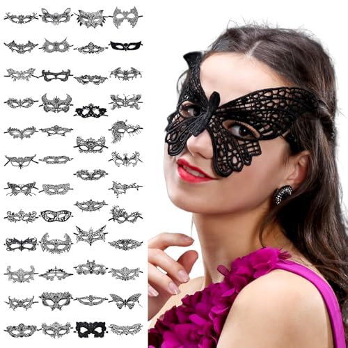 Sunfashion Karneval Costumemask Karnevalstiermasken Damen Maskenball Mit Federmaske Fledermaus Maske Damen Maskerade Party Venezianische Masken Maske Fasching Partymaske Masquerade Maske Venezianisch von Sunfashion