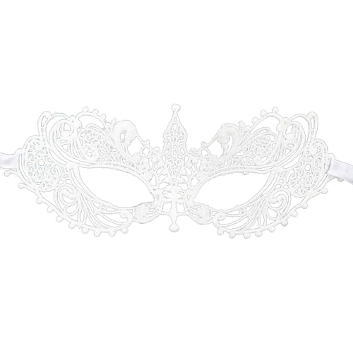 Sunfashion Karneval Costumemask Venezianische Masken Weiß Maskenball Damen Damen Maskerade Maske Masquerade Mask Women Venezianische Masken Partymaske Maske Männer Masquerade Maske Venezianische Mask von Sunfashion