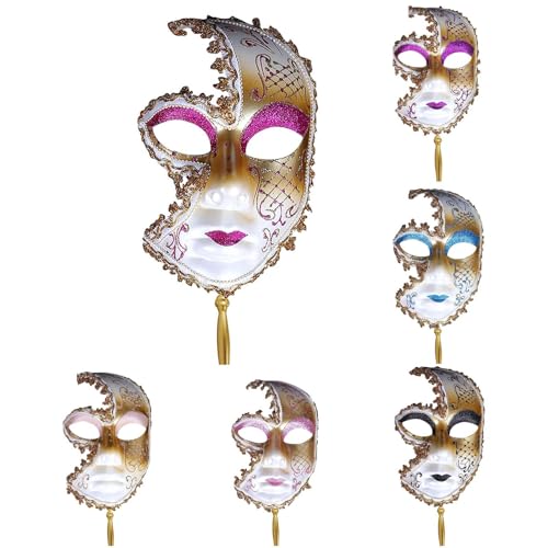 Sunfashion Karneval Damen Steampunk Maske Maskenball Maske Damen Maske Damen Opera Themed Half Face Masquerade Accessory Venezianische Maske Karneval Mottoparty Fasching Cosplay Batcat Maske Maskera von Sunfashion