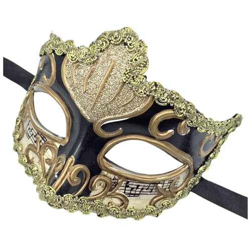 Sunfashion Karneval Dekoration Obito Maske Maskenball Damen Maskerade Maske Damen Schwarz Opera Themed Half Face Masquerade Accessory Venezianische Maske Masken Fasching Masken Kostüm Masquerade Mas von Sunfashion