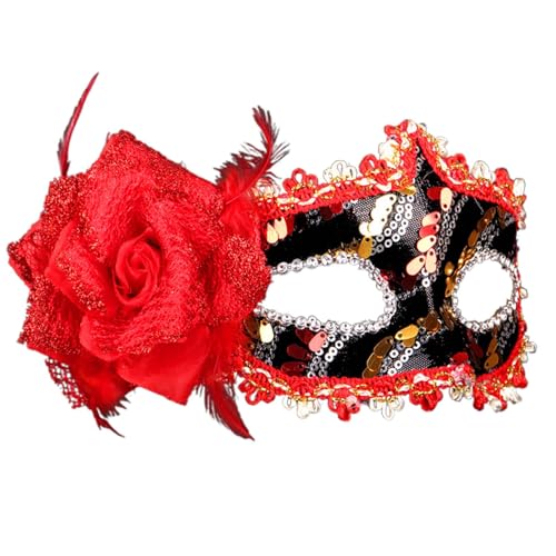 Sunfashion Karneval Leoparden Masken Karneval Stier Masken Maskenball Herren Maske Maske Kostüm Damen Silber Maskerade Venezianische Masken Fasching Teufel Maske Masquerade Venedig Maskenbal von Sunfashion