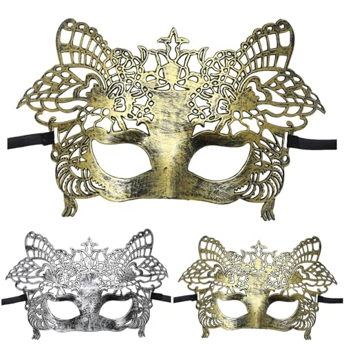 Sunfashion Karneval Mask Maske Ball Maskenball Herren Maske Karneval Accessoires Damen Silber Maskerade Venedig Maske Maske Fasching Kostüme Für Die Maskerade Masquerade Mask Venezianische Venezianis von Sunfashion