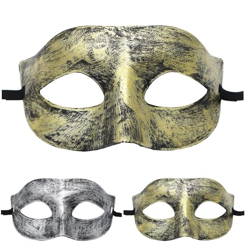 Sunfashion Karneval Mask Silber Maskerade Masken Für Maskenball Raben Maske Damen Masquerade Mask Men Venezianische Narrmaske Party Mask Maske Schwarz Kostüm Spitze Maskerade Maske Venezianische Mask von Sunfashion