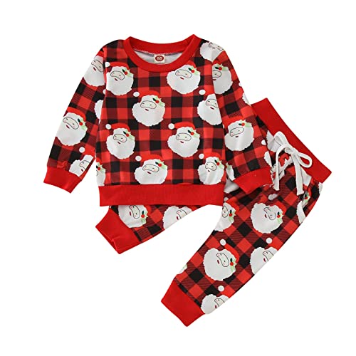 Sunfashion Mein Erstes Weihnachten Baby,Neugeborenes Baby Mädchen Weihnachten Strampler Weihnachtsmann-Kostüm Baby Strampler Weihnachtsoutfit Lila Kleid Mädchen Allerheiligen 2Pcs Baby Boy Kleidung E von Sunfashion