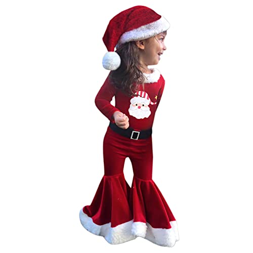 Sunfashion Outfit Weihnachten,Baby Winter Overall Mädchen Deluxe Rotes Nikolauskostüm Baby Strampler Weihnachtsoutfit Baby Mädchen Kinder Kleid Weihnachts-Eltern-Kind-Kleidung von Sunfashion