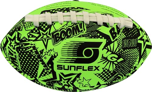 Sunflex® Neopren American Football Funky Boom | sehr griffig | Wurfei ideal Werfen und Fangen | Ball weich und leicht für Strand und Garten| extrem robust und für Jede Altersgruppe von Sunflex