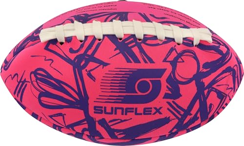 Sunflex® Neopren American Football Funky Strokes | sehr griffig | Wurfei ideal Werfen und Fangen | Ball weich und leicht für Strand und Garten | extrem robust und für Jede Altersgruppe von Sunflex