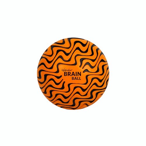 Sunflex x Waboba Brain Orange Ball | Springball | Springender Gummiball | Sprungkraft | Leicht Greifbar | Flummies für Kinder | Bouncing Ball | hohe Sprungweite von Sunflex