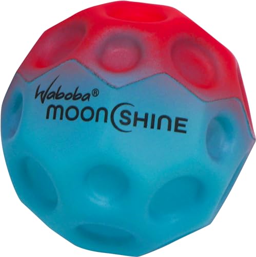 Sunflex x Waboba Moonshine Gradient blau/rot - Springball mit hoher Sprunkraft - leuchtet beim Spielen - Ball für jedes Alter - 6cm Durchmesser von Sunflex