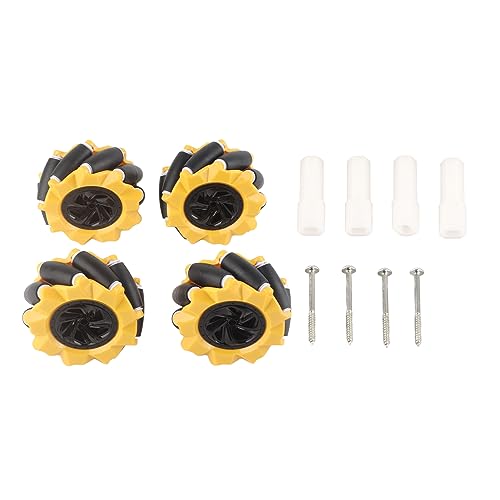 Sunicon Mecanum-Rad, omnidirektionaler intelligenter Roboter, Autoteile, Zubehör, DIY-Spielzeugkomponenten, 80 mm (2 Pairs) von Sunicon