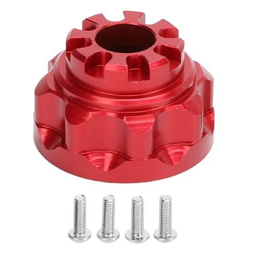 Sunicon Metall-Differenzialgehäuse, Aluminiumlegierung, Upgrade-Teile, Zubehör vorne und hinten, Universal-Diff-Gehäuse mit 4 Schrauben für 1/10 RC-Car (Red) von Sunicon