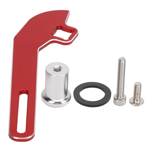 Sunicon RC-Sender-Lenkrad, Lenkrad aus Aluminiumlegierung, Einhandsteuerung, Zubehör-Adapter, Controller, Sender-Upgrade-Teile (Red) von Sunicon