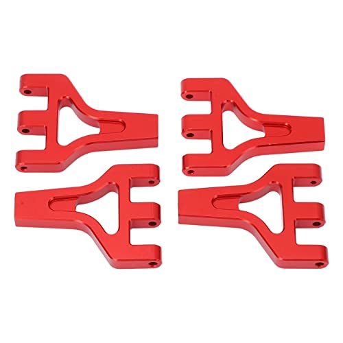 4 Stück RC Vordere Hintere Obere Schwinge für REDCAT 1/6 für Shredder-Modell Aluminiumlegierung Vordere Hintere Obere Schwinge (Rot) von Sunisfa