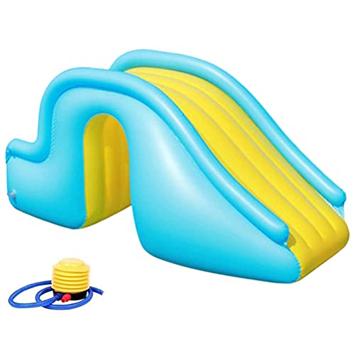 Aufblasbare Wasserrutsche, Lustige Blaue PVC-Rutsche für, Sommer-Außen-/Innenpool-Spielzeug mit 158 ​​X 79 X 62 cm Größe, Gutes (1) von Sunisfa