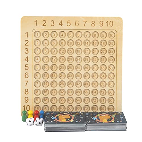 Multiplicion Board 24 * 23 * 3 Holz Mathe Board Tisch Tablett Mathematik Multiplikation Board Pädagogisches Lernen Zählen Spiel für (Wie in der Abbildung Gezeigt) von Sunisfa