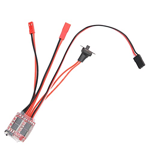 Sunisfa 20A ESC-Bremse, Elektronischer Geschwindigkeitsregler für RC-Auto-Bootsmodelle, 2 kHz Antriebsfrequenz, PPM-Eingangssignal, Nagelneu ((gebürsteter ESC)) von Sunisfa