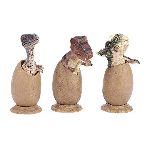 Sunisfa 3pcs Figur Dinosaurier Eier Halb Geschlüpft Spielzeug Tiermodell Baby Lernen Kind Spielzeug von Sunisfa