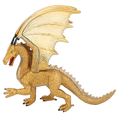 Sunisfa Drachen-Actionfiguren, Hochsimulierte PVC-Modellsammlung, Drachen-Dekoration, Ornament für den Heim-Schreibtisch-Party-Einsatz, Geeignet für über 3 Jahre (PL124-151 Goldener von Sunisfa