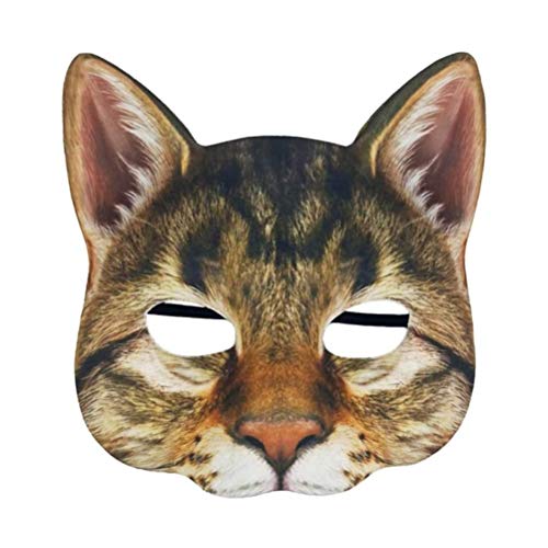 Sunisfa Katzen-Maskerade-Maske, Leichte und Bequeme Stoff-Katzenmaske Halloween-Party, Karneval, Weihnachten, Ostern, Geeignet Jugendliche und Erwachsene mit Gummiband, Größe von Sunisfa