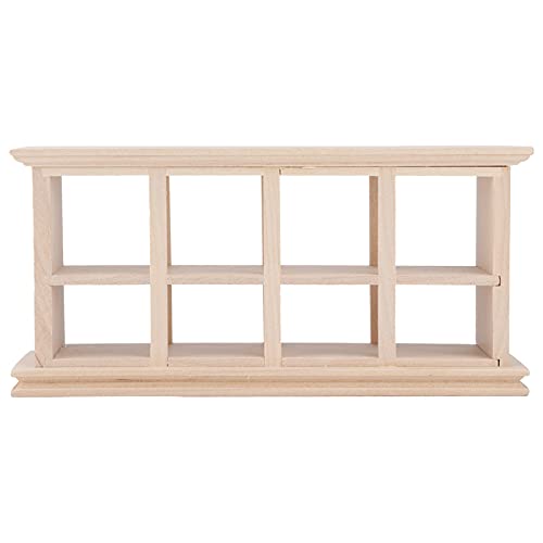 Puppenhaus-Bäckereischrank, Miniatur-Holzdisplay für Puppen, Realistisches Bäckerei-Kuchendisplay mit Abgerundeten Kanten, Handgefertigt, Verbundholz, 6 X 3 X 1,9 Zoll von Sunisfa