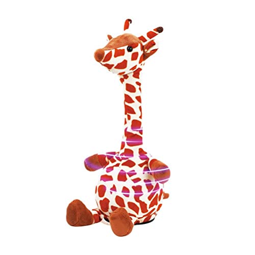 Sunisfa Spielzeug Spielzeug 32 * 10 * 10 Twisting Giraffe Elektrische Puppe Weiches Plüschspielzeug Sprechen Lernen Singen Tanzen Stimme Wiederholen Tier Neuheit Spielzeug Geschenke von Sunisfa