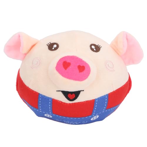 Sunisfa Springendes Plüschtier, Ferngesteuerter Ball, Baby, Sprechendes Lernspielzeug, Interaktives Hüpfspielzeug Kinder (Rotes Schwein) von Sunisfa