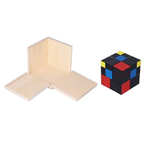 Trinomial Block Toys, Leuchtende Farbmuster, Fördern die Entwicklung von Kreativität und Flexibilität, Buchenmaterial, ab 3 Jahren, Frühe Bildung (Professionelles Trinom) von Sunisfa