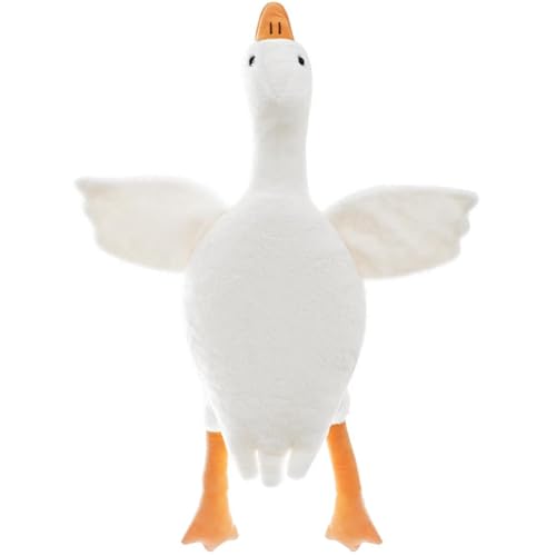 Sunknight Plüschgans Puppe Weiß, 50 cm Gans Plüsch Spielzeug, Gans Puppe Dekorationen Geschenk für Kinder Erwachsene und Fans von Sunknight