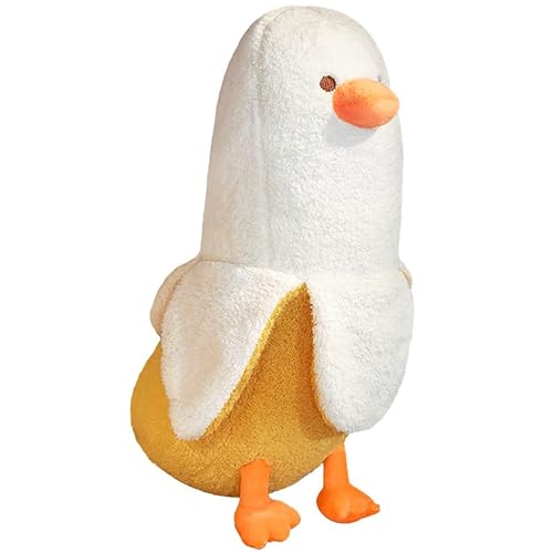 Sunknight Plüschtier Banane Ente Stofftier, Kawaii Ente Plüsch, Banane Kuscheltier, Plüschkissen, Weiches Spielzeug, Wurfkissen Schmusetier, Geschenk Gefüllt für Kinder Mädchen Jungen 50cm von Sunknight