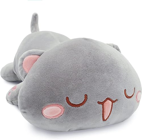 Sunknight Plüschtier Flauschiges Stofftier Kawaii Katze 50cm, Kuscheltier Ausgestopftes Tier Plüschkissen Spielzeug Geschenk gefüllt für Kinder Mädchen Jungen, Schmusetier für Kuscheltierliebhaber von Sunknight