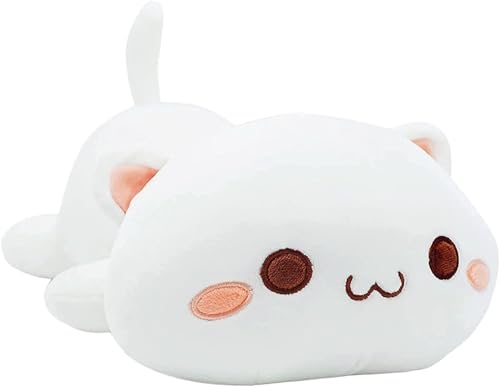 Sunknight Plüschtier Flauschiges Stofftier Kawaii Katze 50cm, Kuscheltier Ausgestopftes Tier Plüschkissen Spielzeug Geschenk gefüllt für Kinder Mädchen Jungen, Schmusetier für Kuscheltierliebhaber von Sunknight