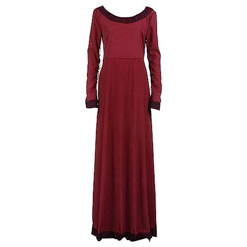 Sunnyuk Halloween Kostüm Damen Mittelalter Kleid Größen Wikinger Kleidung Helloween Kostüme Mittelalter Kostüme Partykleid Abendkleid Rokoko Mittelalter Kleidung Damen Barock Party von Sunnyuk