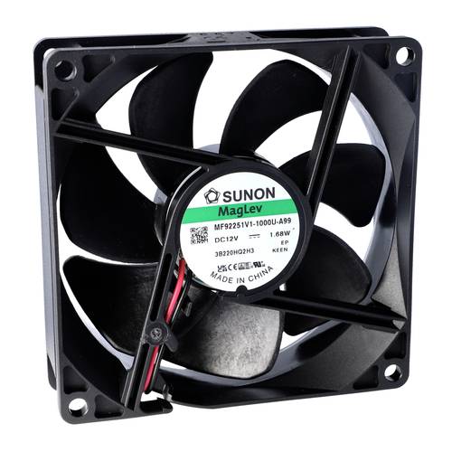 Sunon EE92251S3-1000U-999 Axiallüfter 12 V/DC 67.09 m³/h (L x B x H) 25 x 92 x 92mm von Sunon