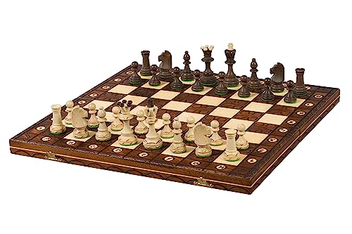 Melia Games Schachfiguren aus Holz 63 x 25 mm Königshöhe 31 