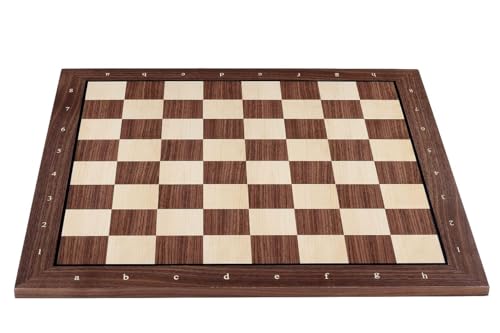 Sunrise Chess & Games Exklusives Schachbrett Nr. 5 - Walnuss/Ahorn Intarsie mit Schwarzer Rahmenbeschriftung, Luxusausführung | Schachbretts: 540 x 540 mm | Abmessungen des Feldes: 55 mm Sunrise Chess & Games Exklusives Schachbrett Nr. 5 - Walnuss/Ahorn Intarsie mit Schwarzer Rahmenbeschriftung, Luxusausführung | Schachbretts: 540 x 540 mm | Abmessungen des Feldes: 55 mm von Sunrise Chess & Games