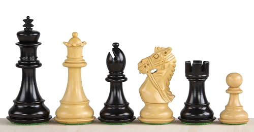 Sunrise Chess & Games King's Bridal Schachfiguren - Ebenholz, 3,75 Zoll, Handgeschnitzt, Schwer von Sunrise Chess & Games