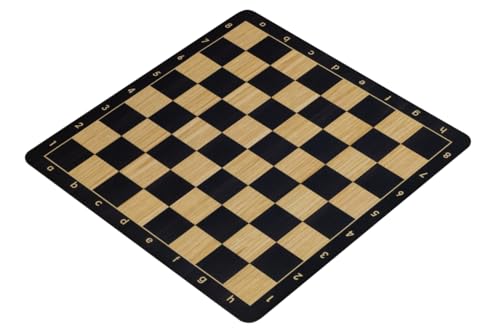 Sunrise Chess & Games Rollbare Schachbrett Nr. 6, 51 cm, rutschfeste Unterseite, Schwarz von Sunrise Chess & Games