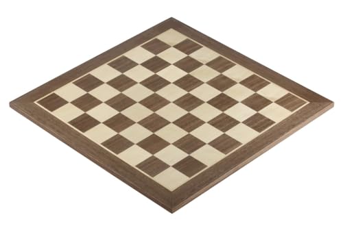 Sunrise Chess & Games Schachbrett - 38 mm, Ohne Beschriftung, Walnuss/Ahorn Intarsie, Zeitloses Design Sunrise Chess & Games Schachbrett - 38 mm, Ohne Beschriftung, Walnuss/Ahorn Intarsie, Zeitloses Design von Sunrise Chess & Games