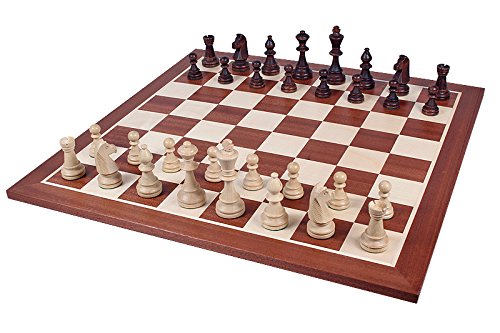 Sunrise Chess & Games Staunton Nr. 6 in Holzkassette Geschnitzt - Elegantes Schachfigurenset von Sunrise Chess & Games