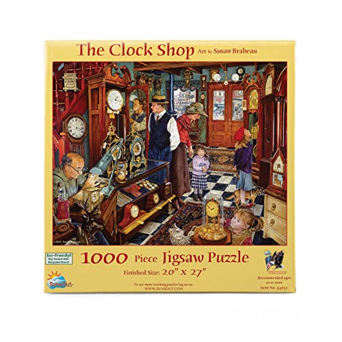 Puzzle 1000 Teile - Susan Brabeau - The Clock Shop von SunsOut