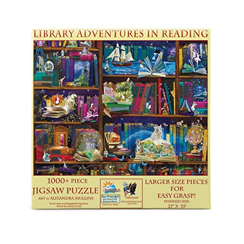 Puzzle SunsOut - Alixandra Mullins: Library Adventures in Reading, 1.000 piese (Sunsout-48432) von SunsOut