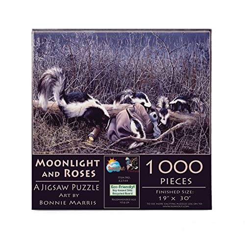 Puzzle SunsOut - Bonnie Marris: Moonlight and Roses, 1.000 piese (62544) von SunsOut