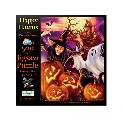 Puzzle SunsOut - Dona Gelsinger: Happy Haunts, 500 piese (Sunsout-57118) von SunsOut