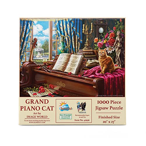 Puzzle SunsOut - Grand Piano Cat, 1.000 piese (Sunsout-42936) von SunsOut