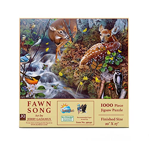 Puzzle SunsOut - Jerry Gadamus: Fawn Song, 1.000 piese (Sunsout-49040) von SunsOut