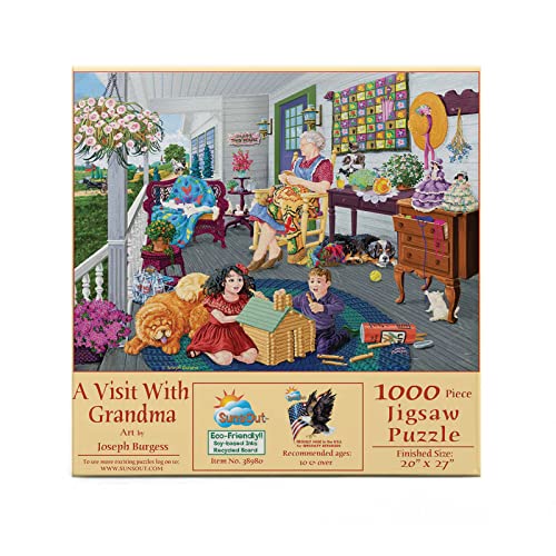 Puzzle SunsOut - Joseph Burgess: A Visit to Grandma's, 1.000 piese (Sunsout-38980) von SunsOut