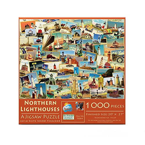 Puzzle SunsOut - Kate Ward Thacker: Northern Lighthouses, 1.000 piese (Sunsout-70064) von SunsOut