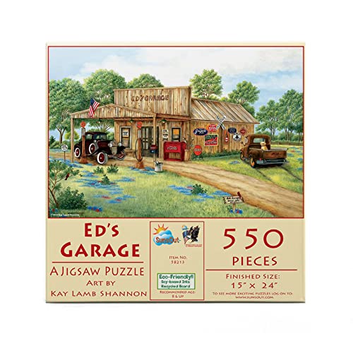 Puzzle SunsOut - Kay Lamb Shannon: Ed's Garage, 550 piese (58213) von SunsOut