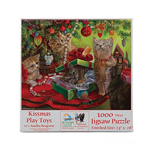 Puzzle SunsOut - Sandra Bergeron: Kissmass Play Toys, 1.000 piese (Sunsout-49070) von SunsOut