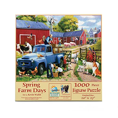 Puzzle SunsOut - Spring Farm Days, 1.000 piese (13718) von SunsOut